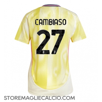Juventus Andrea Cambiaso #27 Maglia Gara Trasferta Repliche 2024-25 Donna